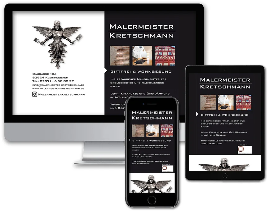 Mockups Responsive Webdesign Malermeister
